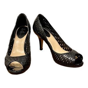 Cole Haan Black Peep Toe Heels